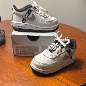 Nike Kids White and Black Sneakers